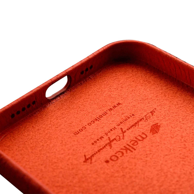 Melkco iPhone 12 Pro Max Origin Paris Premium Leather Cover - Orange - Tashqila Melkco iPhone 12 Pro Max Origin Paris Premium Leather Cover - Orange - Tashqila